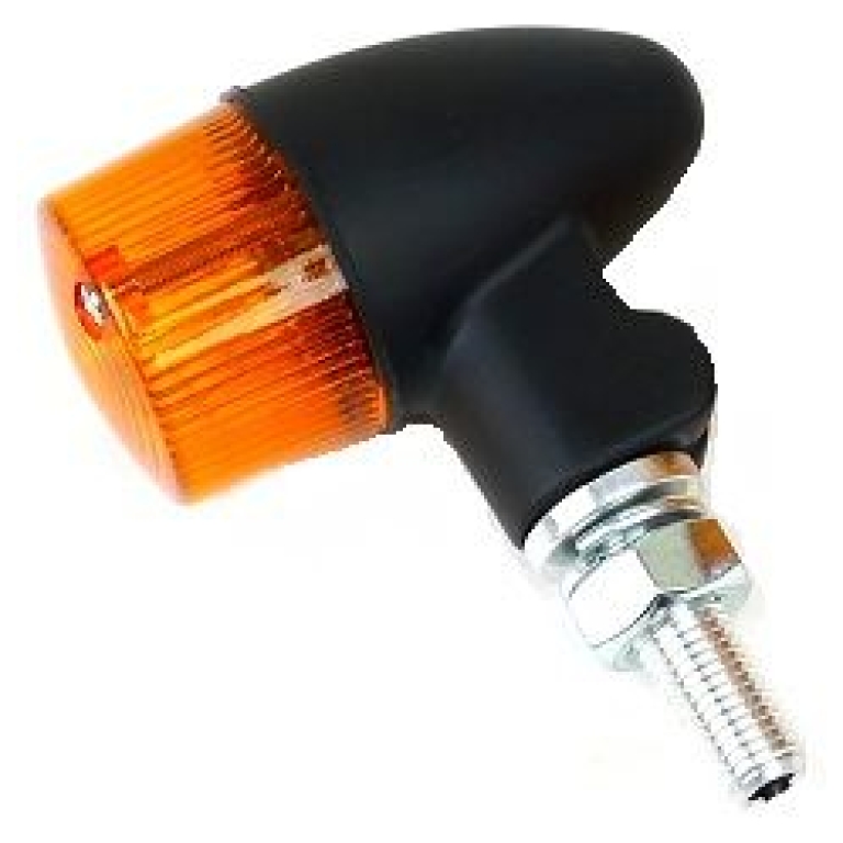 MARKER LIGHT E-MARK ALUMINUM ROUND BLACK BODY AMBER LENS