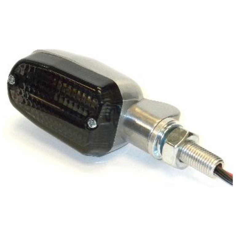 MARKER LIGHT E-MARK ALUMINUM POLISHED BODY SMOKE LENS