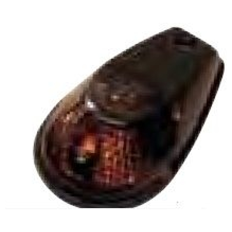 MARKER LIGHT E-MARK FLUSH MOUNT BLACK BODY SMOKE LENS