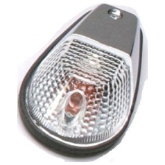MARKER LIGHT E-MARK FLUSH MOUNT CHROME BODY CLEAR LENS