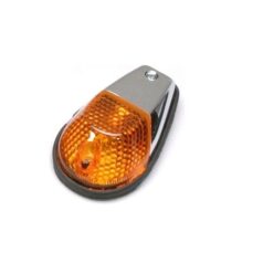 MARKER LIGHT E-MARK FLUSH MOUNT CHROME BODY AMBER LENS