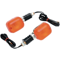 TURN SIGNAL DOT CHROME BODY AMBER LENS