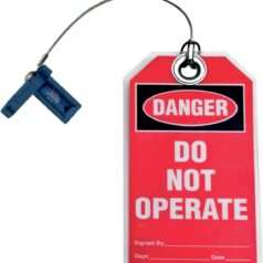 FLYWHEEL LOCK AND DECOMISSIONED TAG