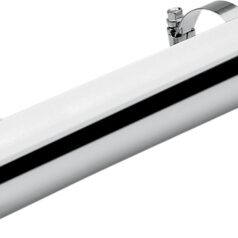 2 1/4" DIAMETER x 7" L HEAT SHIELD CHROME