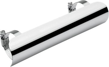 2 1/4" DIAMETER x 7" L HEAT SHIELD CHROME