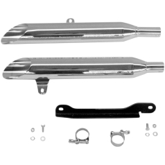MUFFLER SLIP-ON WITH SLASH CUT TIP CHROME