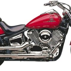MUFFLER SLIP-ON 2" SLASH CUT TIP DRAG PIPE CHROME