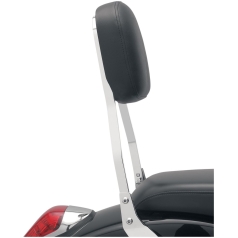 SHORT SQUARE SISSY BAR WITH PAD CHROME