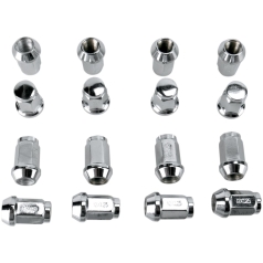 LUG NUT 12MM X 1.25MM 16 PCS STANDARD POLISHED CHROME