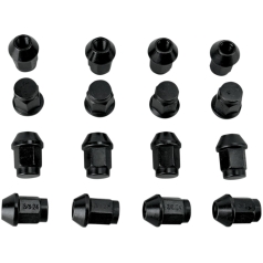 LUG NUT 3/8" - 24 16 PCS TAPERED BLACK