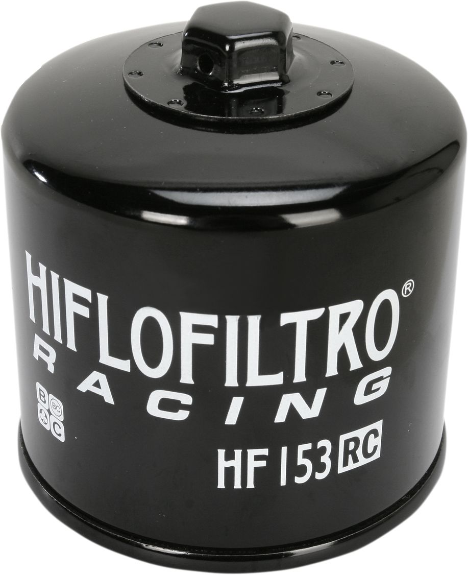 OIL FILTER SPIN-ON RACING WITH NUT PAPER GLOSSY BLACK