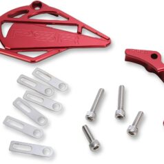 CASE SAVER SPROKET COVER ALUMINUM ANODIZED RED