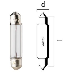 BULB FESTOON 12V 3W SV5,5 6,2X28MM 10PK