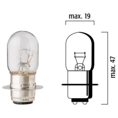 BULB 12V 25/25W  P15D-25-1 10PK