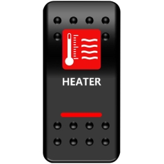 SWITCH ROCKER HEATER-RED