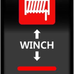 SWITCH ROCKER WINCH-RED