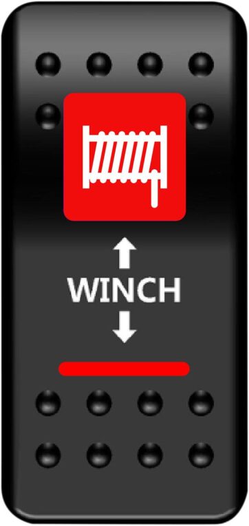 SWITCH ROCKER WINCH-RED