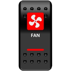 SWITCH ROCKER FAN-RED