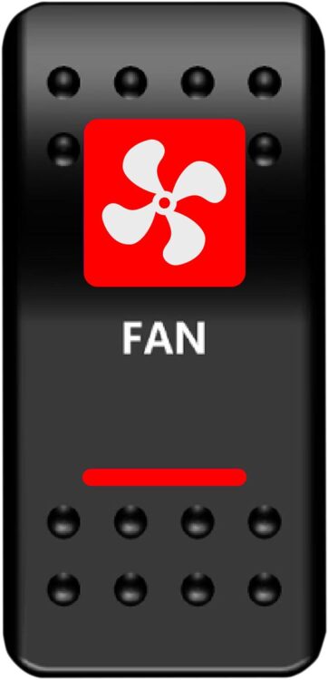 SWITCH ROCKER FAN-RED