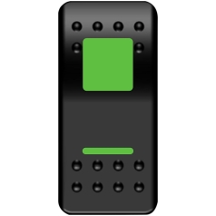 SWITCH ROCKER ON/OFF GRN