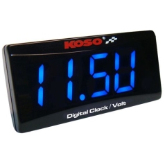 CLOCK & VOLT METER SUPER SLIM BLUE LIGHT