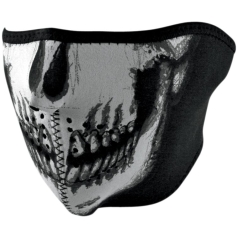 HALF FACE MASK GLOW-IN-THE-DARK SKULL ONE SIZE