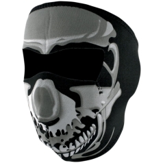 FULL FACE MASK CHROME SKULL ONE SIZE