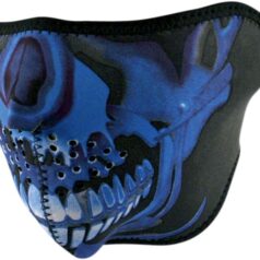 HALF FACE MASK CHROME SKULL ONE SIZE