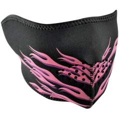 HALF FACE MASK FLAMES ONE SIZE
