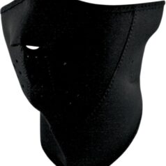HALF FACE MASK 3-PANEL WITH NECK SHIELD BLACK ONE SIZE