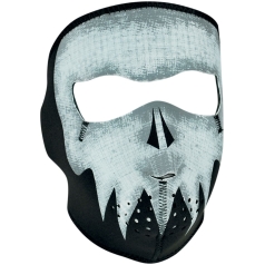 FULL FACE MASK GLOW-IN-THE-DARK GRAY SKULL ONE SIZE