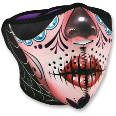 HALF FACE MASK SUGAR SKULL ONE SIZE