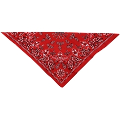 Paisley Cotton Bandana - Red