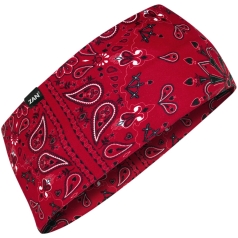HEADBAND SPFLX RED PAISLY