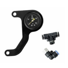 “Milwaukee-eight” Rocker Box Mounted Black Air Ride Pressure Gauge Kit 1/4 (6 mm)