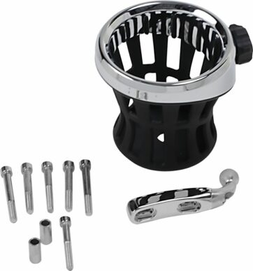 DRINK HOLDER WITH PERCH MOUNT CHROME