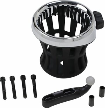 DRINK HOLDER WITH PERCH MOUNT BLACK
