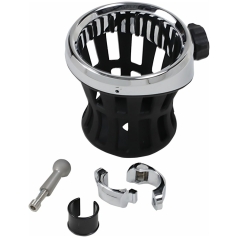 DRINK HOLDER WITH BAR MOUNT CHROME