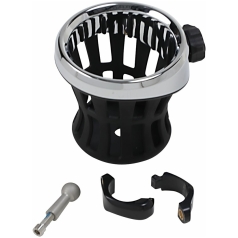 DRINK HOLDER WITH BAR MOUNT 1,25" BLACK