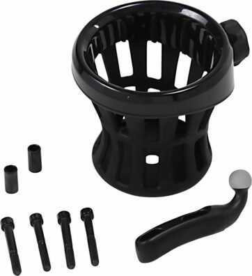 DRINK HOLDER WITH PERCH MOUNT BLACK
