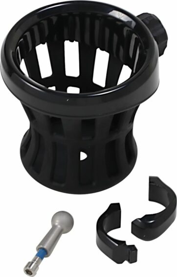 DRINK HOLDER WITH BAR MOUNT 1,25" BLACK