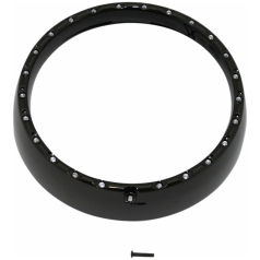 HEADLIGHT TRIM RING WITH TURN SIGNALS LED HALO BLACK