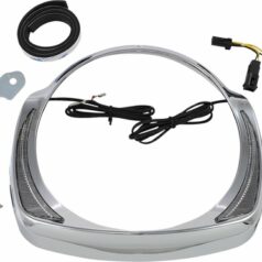HEADLIGHT BEZEL FANG LED CHROME