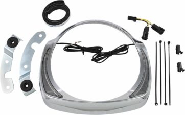 HEADLIGHT BEZEL FANG LED CHROME