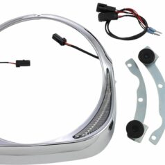 HEADLIGHT BEZEL FANG LED CHROME