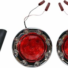 LIGHT LED BLTRNG CHR/RED