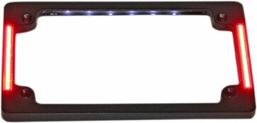LICENSE PLATE FRAME FLAT LED BLACK