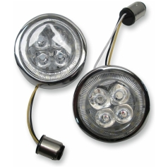 SIGNAL LIGHT INSERTS FANG FRONT CHROME