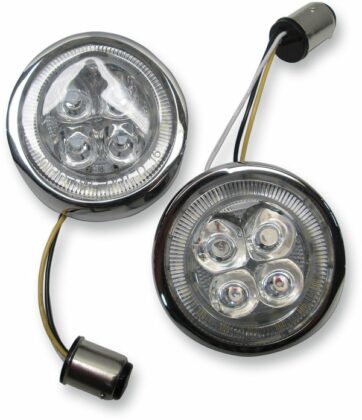 SIGNAL LIGHT INSERTS FANG FRONT CHROME