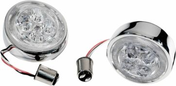 SIGNAL LIGHT INSERTS FANG REAR CHROME